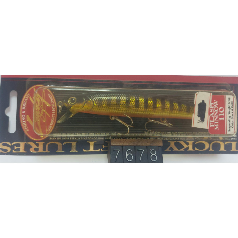 Воблер Lucky Craft Flash Minnow SP 110 16.5g 0.3-0.6m Col.BLACK&GOLD