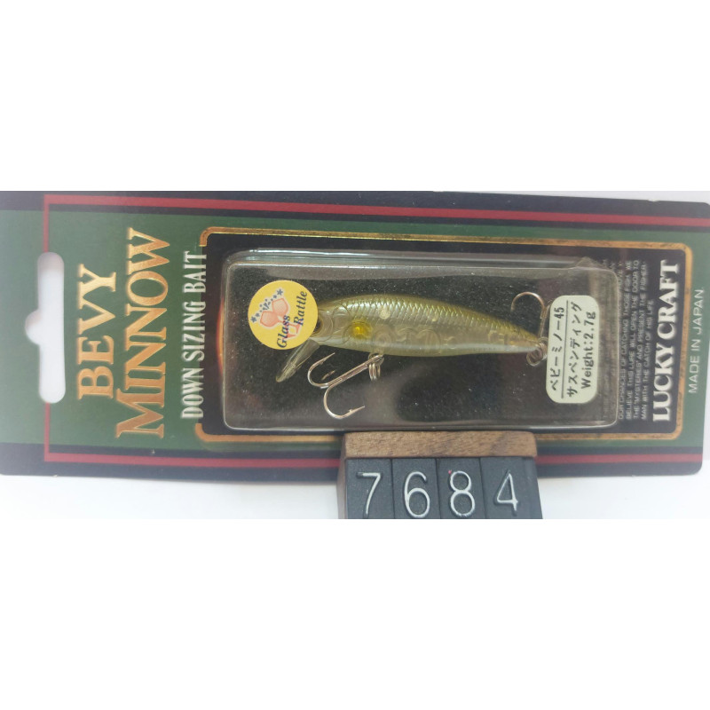 Воблер Lucky Craft Bevy Minnow 45SP 2.7g 0-0.5m Col.Ayu